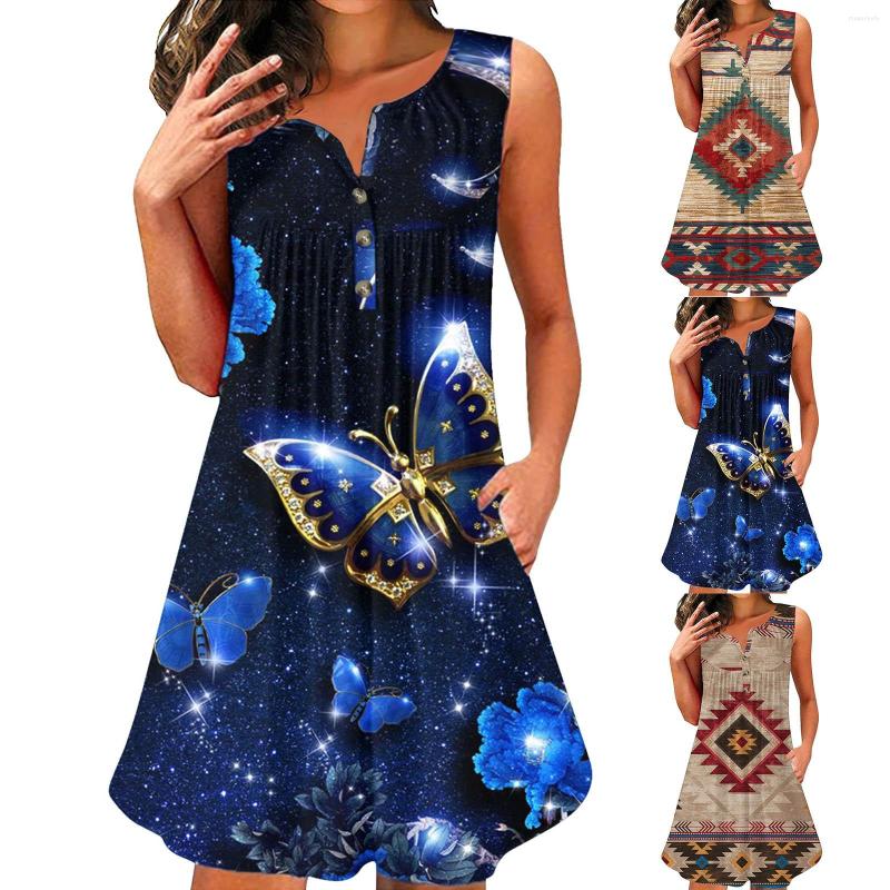 Casual Dresses Halter Dress Summer Womens Fashion Sleeveless Round Neck Button Short Print Pocket Cute With Pockets, Beige
Casual Dresses Halter Dress Summer Womens Fashion Sleeveless Round Neck Button Short Print Pocket Cute With Pockets, Beige