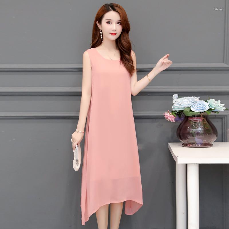 Casual Dresses Women Sleeveless Dress 2023 Holiday Sundress Vintage Round Neck Beach Solid Color Vestido Femme Vest Silk-chiffon
Casual Dresses Women Sleeveless Dress 2023 Holiday Sundress Vintage Round Neck Beach Solid Color Vestido Femme Vest Silk-chiffon