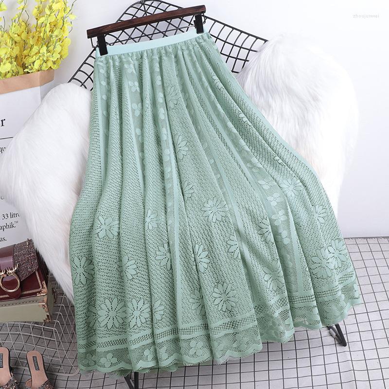 Skirts Hollow Out Crochet Lace Midi Spring Summer Fashion Streetwear Casual Elastic High Waist A Word Swing Women's Skirt, Green
Skirts Hollow Out Crochet Lace Midi Spring Summer Fashion Streetwear Casual Elastic High Waist A Word Swing Women's Skirt, Green