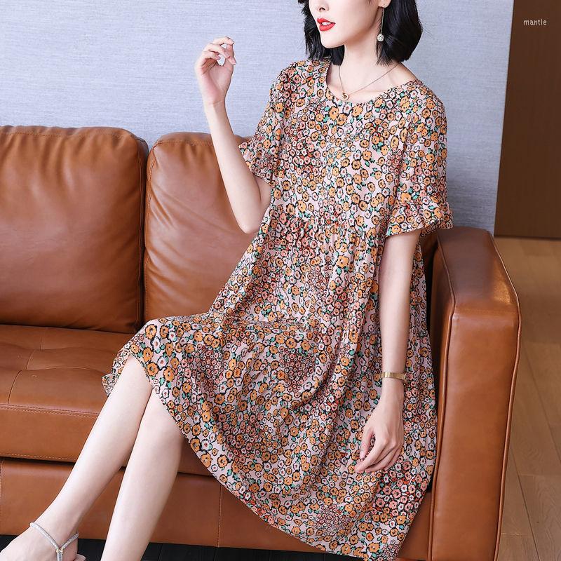 Party Dresses Silk Print Dress Female 2023 Summer Fashion Flower Loose Sleeve Thin Cover V Neck Printing Casual Clothing, Pink
Party Dresses Silk Print Dress Female 2023 Summer Fashion Flower Loose Sleeve Thin Cover V Neck Printing Casual Clothing, Pink