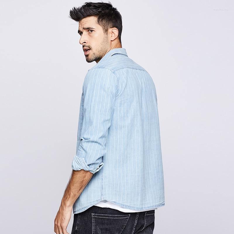 Men's Casual Shirts Autumn Cotton Stripe Blue Shirt Men Dress Button Slim Fit Long Sleeve For Male Fashion Brand Blouse
Men's Casual Shirts Autumn Cotton Stripe Blue Shirt Men Dress Button Slim Fit Long Sleeve For Male Fashion Brand Blouse