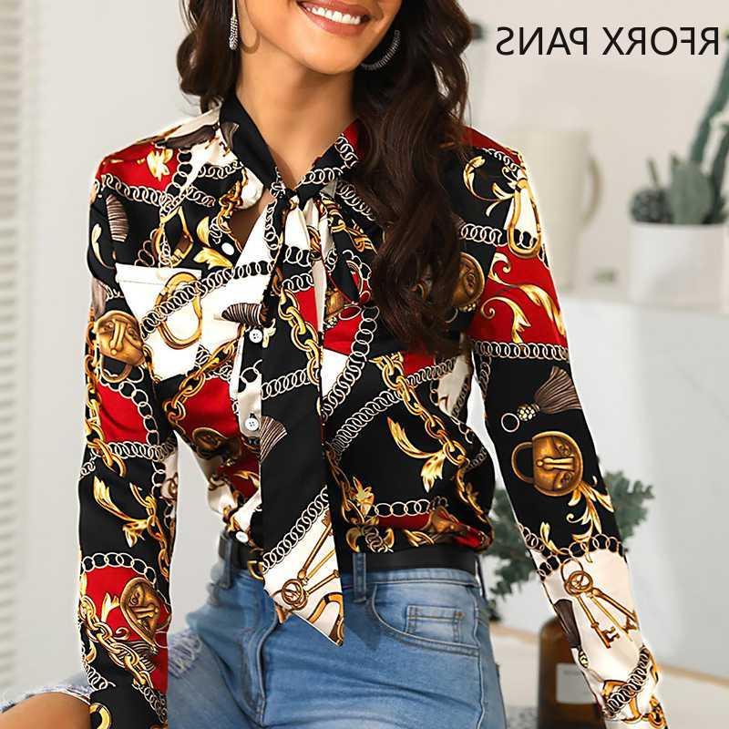 T Shirts Womens Shirt Tied Neck Chain Print Casual Shirt Long Sleeve Sexy Blouse Tops Asian Size S-2XL Quqav, Brown
T Shirts Womens Shirt Tied Neck Chain Print Casual Shirt Long Sleeve Sexy Blouse Tops Asian Size S-2XL Quqav, Brown