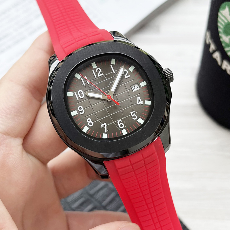 7 Styles Mens luxury watch Black Case Grey dial AAA watches automatic movement Red rubber strap PP watch Glide sooth second hand sapphire glass wristwatches, 07 only watch
7 Styles Mens luxury watch Black Case Grey dial AAA watches automatic movement Red rubber strap PP watch Glide sooth second hand sapphire glass wristwatches, 07 only watch