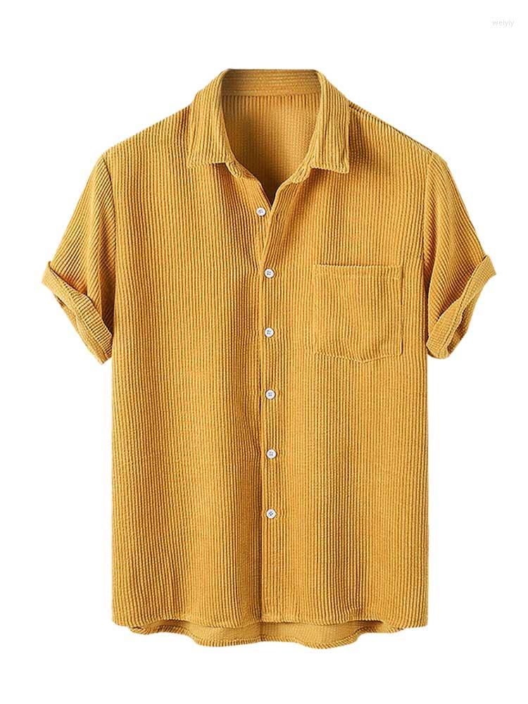 Men's Casual Shirts ZAFUL Corduroy Short Sleeve Men's Shirt Fall Solid Color Autumn Blouse Ribbed Plain Top Loose For Men 2023, Dark red
Men's Casual Shirts ZAFUL Corduroy Short Sleeve Men's Shirt Fall Solid Color Autumn Blouse Ribbed Plain Top Loose For Men 2023, Dark red