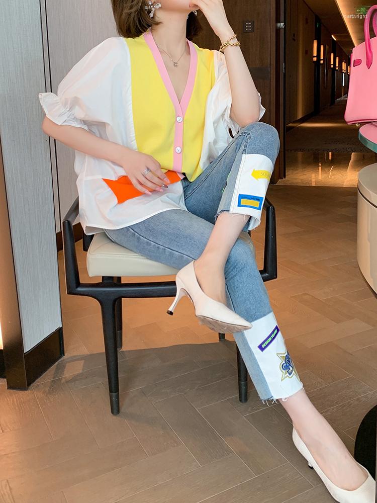 Work Dresses Top Quality High Waist Sequin Patch Contrast Stitching Straight Jeans Summer, Blue
Work Dresses Top Quality High Waist Sequin Patch Contrast Stitching Straight Jeans Summer, Blue