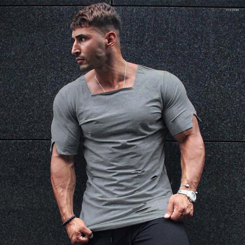 Men's T Shirts Brand Clothing 2023 Summer Shirt Men Fashion Ripped Hole Fitness T-shirt Short Sleeve Solid Slim Fit Workout Tshirt, White
Men's T Shirts Brand Clothing 2023 Summer Shirt Men Fashion Ripped Hole Fitness T-shirt Short Sleeve Solid Slim Fit Workout Tshirt, White