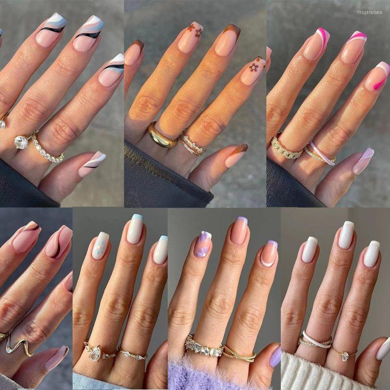 False Nails 24pcs/Box French Detachable Full Cover Manicure Tool Wearable Fake Square Head Nail Tips, 07
False Nails 24pcs/Box French Detachable Full Cover Manicure Tool Wearable Fake Square Head Nail Tips, 07