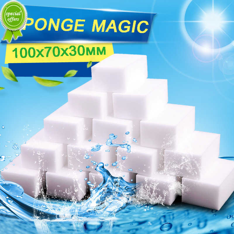 New 50pcs/lot Magic Sponges Eraser 100x70x30mm Melamine Sponge Magic Cleaner Bathroom Kitchen Cleaning Spong Household Cleaning Tool