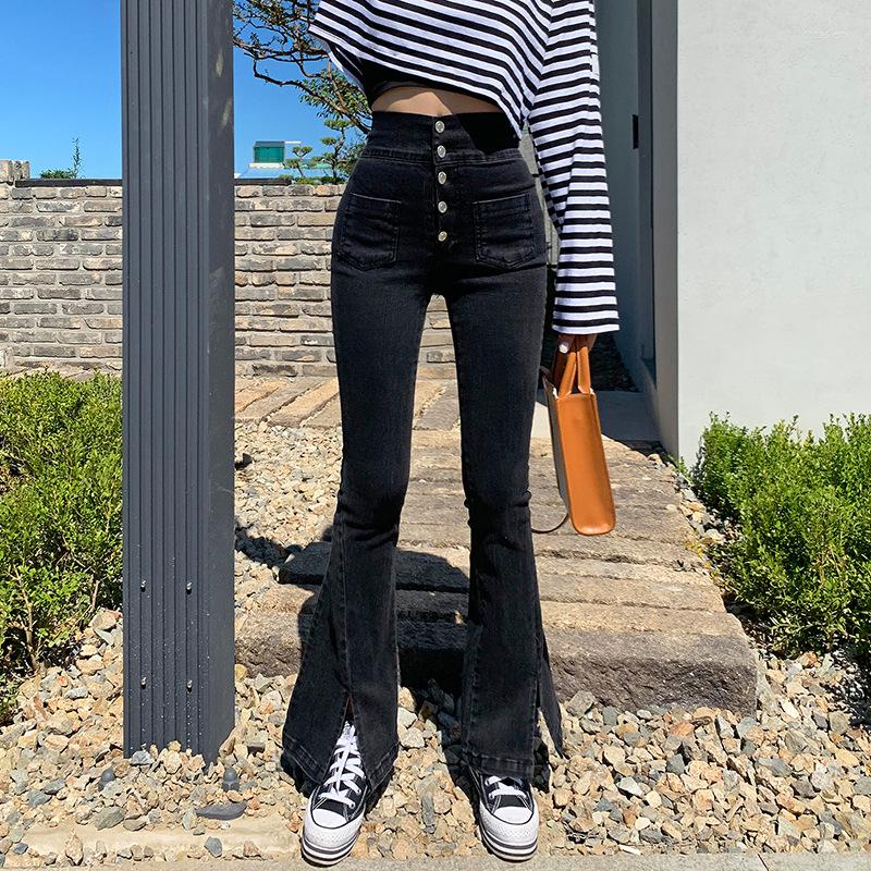 Women' Jeans SMVP Black Solid Slim Mom Woman High Waist Denim Trousers Y2K Casual Wide Leg Pants Split Side 90s Grunge Sweatpants, As photo shows
Women' Jeans SMVP Black Solid Slim Mom Woman High Waist Denim Trousers Y2K Casual Wide Leg Pants Split Side 90s Grunge Sweatpants, As photo shows
