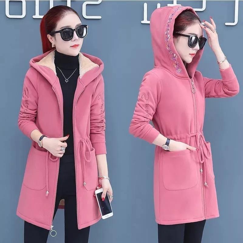 Women's Down & Parkas Winter Women Plus Size 5XL Letter Embroidery Overcoats Plush Linning Hoodie Slim Coats Mom Zipper Solid Blue Outerwear, Haze blue
Women's Down & Parkas Winter Women Plus Size 5XL Letter Embroidery Overcoats Plush Linning Hoodie Slim Coats Mom Zipper Solid Blue Outerwear, Haze blue