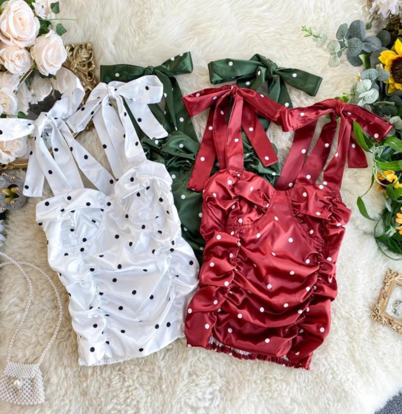 Women's Tanks Ins Vacation Women Dot Camisole Female Sexy Lace Bow Short Wrapped Tops Lady Sleeveless, White
Women's Tanks Ins Vacation Women Dot Camisole Female Sexy Lace Bow Short Wrapped Tops Lady Sleeveless, White