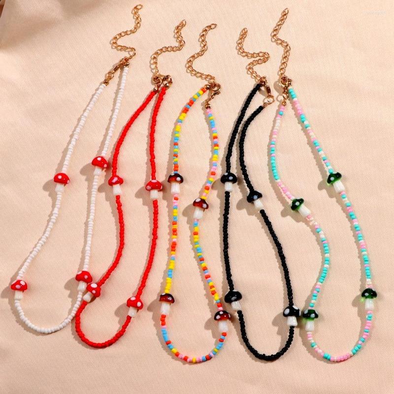 Chains JUST FEEL Rainbow Color Rice Beads Chain Cute Acrylic Mushroom Beaded Choker Necklace For Women Girls Y2K Fashion Jewelry Gift
Chains JUST FEEL Rainbow Color Rice Beads Chain Cute Acrylic Mushroom Beaded Choker Necklace For Women Girls Y2K Fashion Jewelry Gift