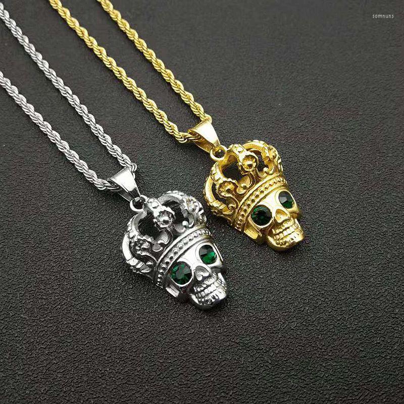 Pendant Necklaces Hip Hop Rock Stainless Steel Crown Skeleton Skull Necklace For Men Rapper Jewerly Drop
Pendant Necklaces Hip Hop Rock Stainless Steel Crown Skeleton Skull Necklace For Men Rapper Jewerly Drop