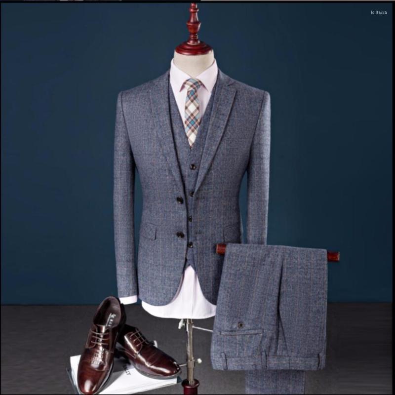 Men's Suits S-4xl (jacket Pants Vest) Men Retro Gentleman Style 3 Pieces Suit Set Formal Dress Business Wedding Groom Grid Costumes, Navy
Men's Suits S-4xl (jacket Pants Vest) Men Retro Gentleman Style 3 Pieces Suit Set Formal Dress Business Wedding Groom Grid Costumes, Navy