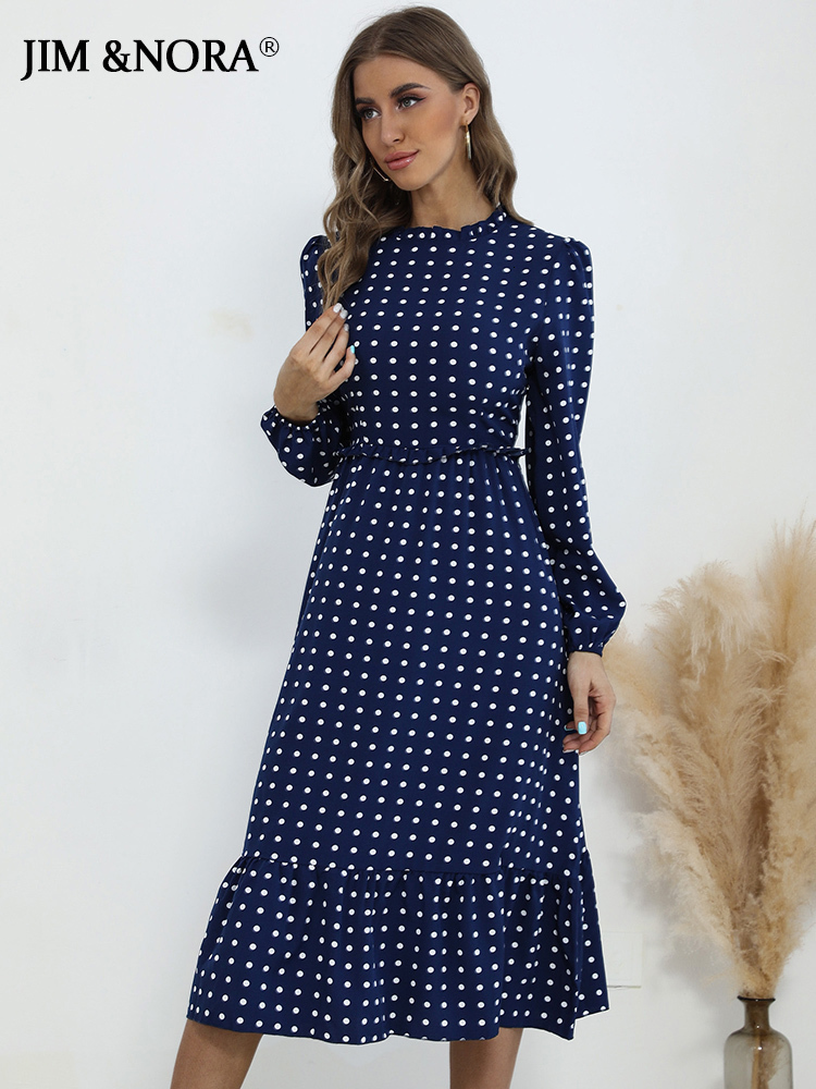 Casual Dresses JIM NORA Women Casual Long Sleeve Dot Print Autumn Midi Dress Fashion Ladies Loose Tunic Dresses Holiday Outdoor Vestidos 230313, Claret
Casual Dresses JIM NORA Women Casual Long Sleeve Dot Print Autumn Midi Dress Fashion Ladies Loose Tunic Dresses Holiday Outdoor Vestidos 230313, Claret