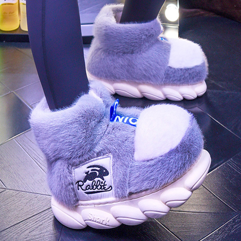 Slippers Women's Winter Warm Shoes Plush Lining Indoor Slippers Couples Platform Heel High Top Snow Boots Female Male Home Slipper 230313, Pink rabbit
Slippers Women's Winter Warm Shoes Plush Lining Indoor Slippers Couples Platform Heel High Top Snow Boots Female Male Home Slipper 230313, Pink rabbit