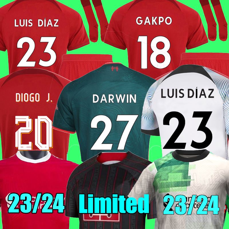 23 24 soccer jerseys GAKPO DARWIN 2023 Mohamed Luis DIaz Alexander Arnold football kit tops shirts men kids uniform A.BECKER goalkeeper, Away 3
23 24 soccer jerseys GAKPO DARWIN 2023 Mohamed Luis DIaz Alexander Arnold football kit tops shirts men kids uniform A.BECKER goalkeeper, Away 3