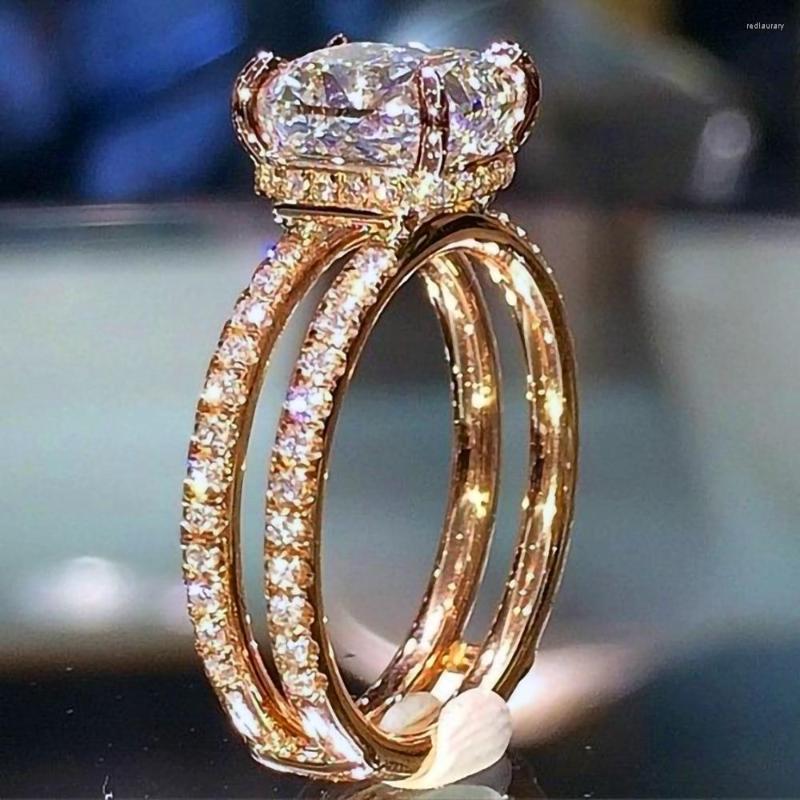 Wedding Rings LOREDANA Ladies Fashion Micro-inlaid Zircon Creative Double-layer Shape Metal Ring.Multicolored Ornament Suits Party
Wedding Rings LOREDANA Ladies Fashion Micro-inlaid Zircon Creative Double-layer Shape Metal Ring.Multicolored Ornament Suits Party