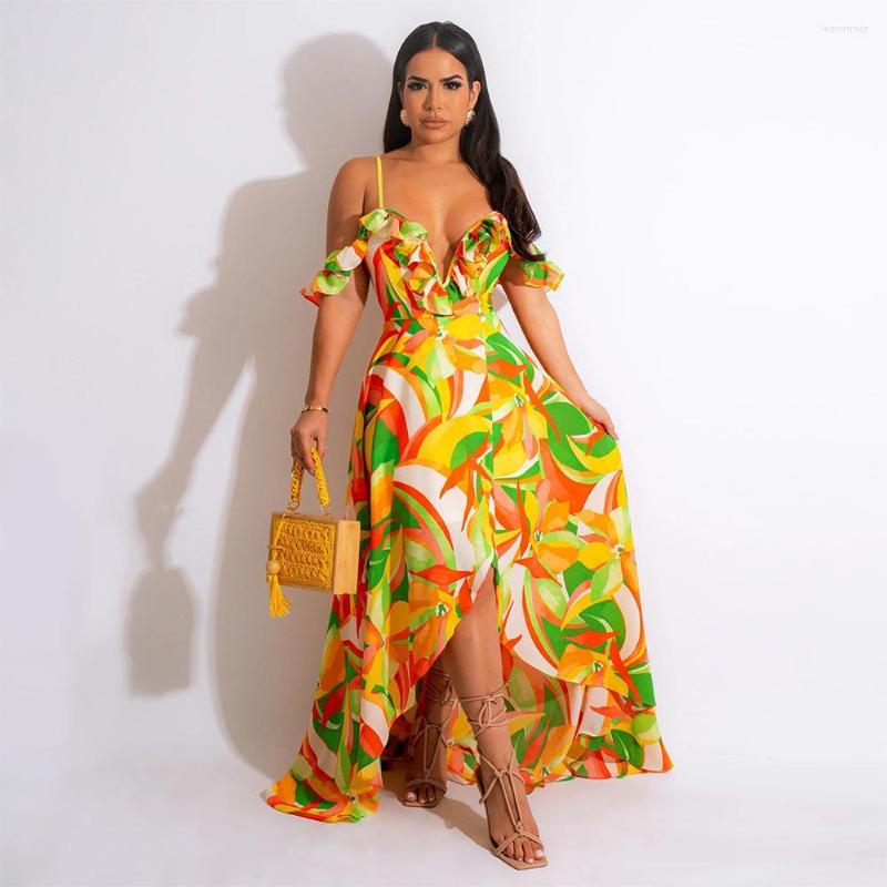 Casual Dresses 2023 Sexy V-neck Strap Irregular Pattern Print Dress Women Summer Fashion Long Short Sleeve Floor Length, Yellow
Casual Dresses 2023 Sexy V-neck Strap Irregular Pattern Print Dress Women Summer Fashion Long Short Sleeve Floor Length, Yellow
