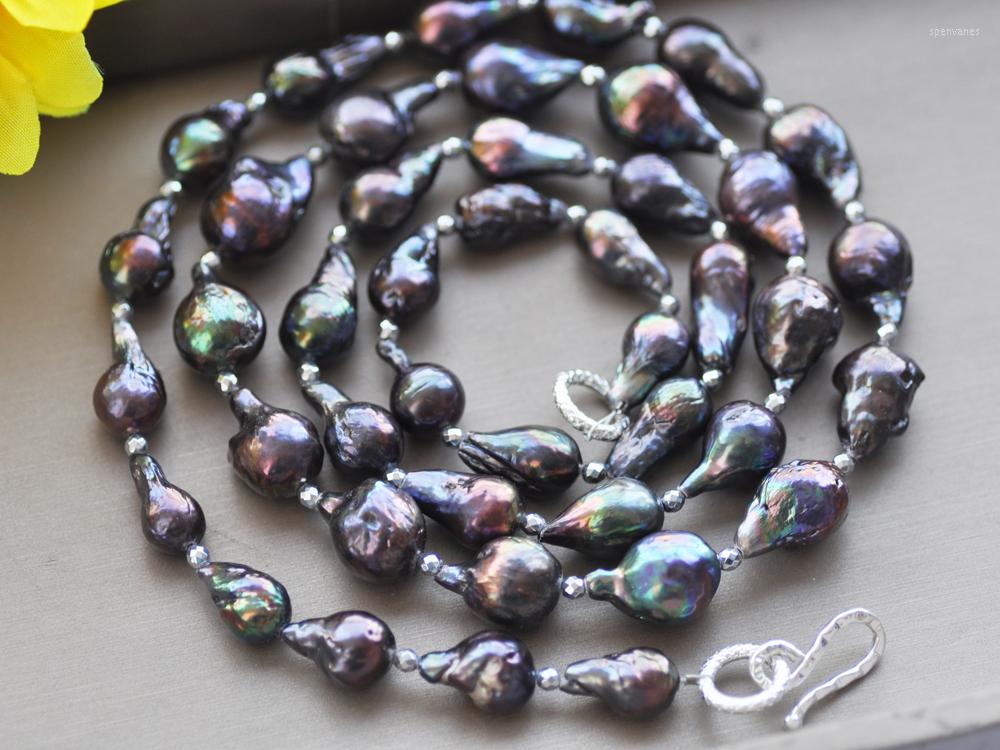 Chains Z10460 16"-50" 20mm Peacock-Black Baroque Drip Edison Keshi Pearl Necklace
Chains Z10460 16"-50" 20mm Peacock-Black Baroque Drip Edison Keshi Pearl Necklace