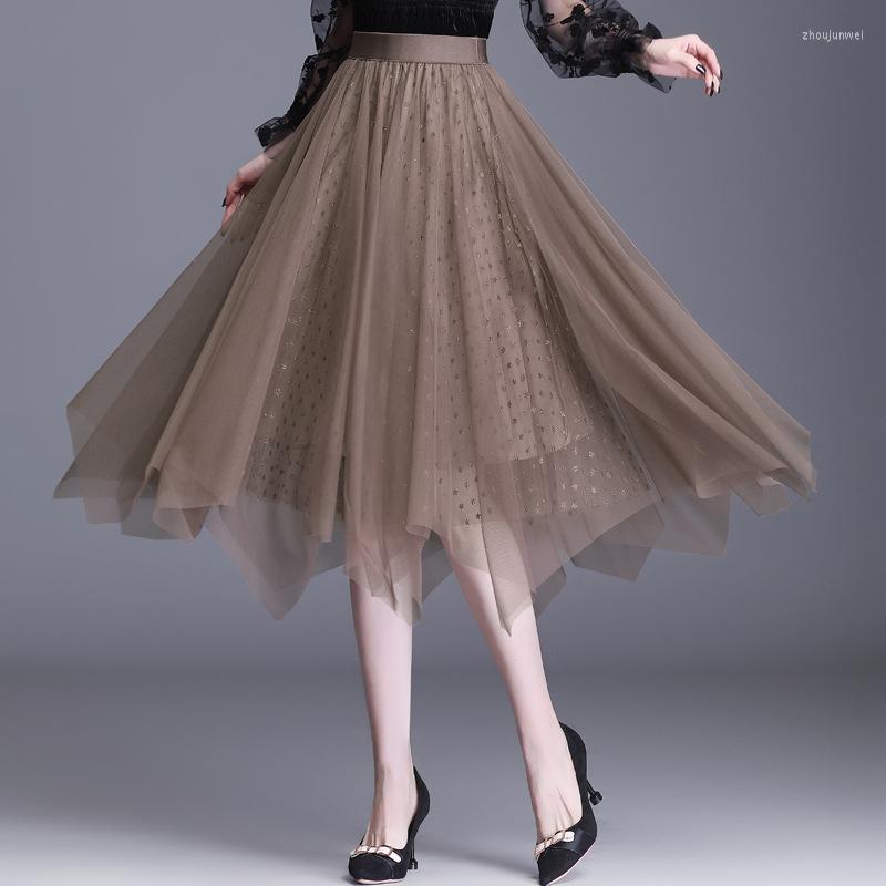 Skirts Fashion Irregular Double-layer Mesh Gauze Pleated Skirt Women 2023 Spring Summer Elegant High Waist A-Line Female, Blue
Skirts Fashion Irregular Double-layer Mesh Gauze Pleated Skirt Women 2023 Spring Summer Elegant High Waist A-Line Female, Blue