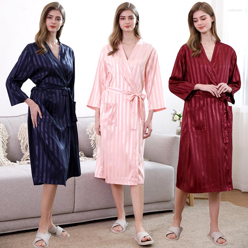 Women's Sleepwear Women Silk Stain Bathrobe Long Striped Kimono Bath Robe Female Bride Bridesmaid Wedding Plus Size Sexy Nightdres, Pink
Women's Sleepwear Women Silk Stain Bathrobe Long Striped Kimono Bath Robe Female Bride Bridesmaid Wedding Plus Size Sexy Nightdres, Pink
