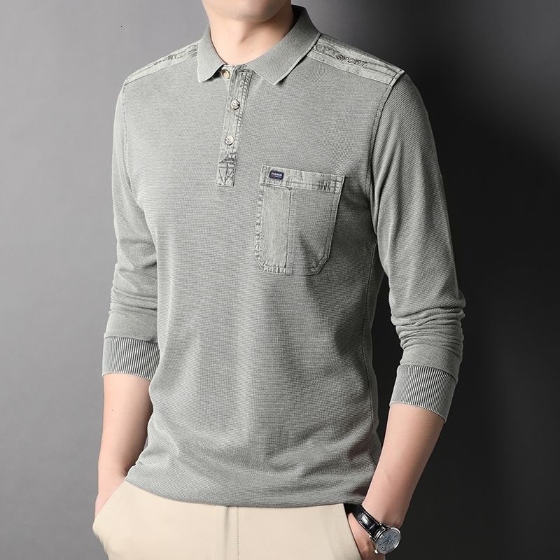 Men's Polos High Quality Cotton Spring and Autumn Polo CollarPOLOShirt Business Casual Outdoor Clothing Fashion Long Sleeve 230311, Graygreen
Men's Polos High Quality Cotton Spring and Autumn Polo CollarPOLOShirt Business Casual Outdoor Clothing Fashion Long Sleeve 230311, Graygreen