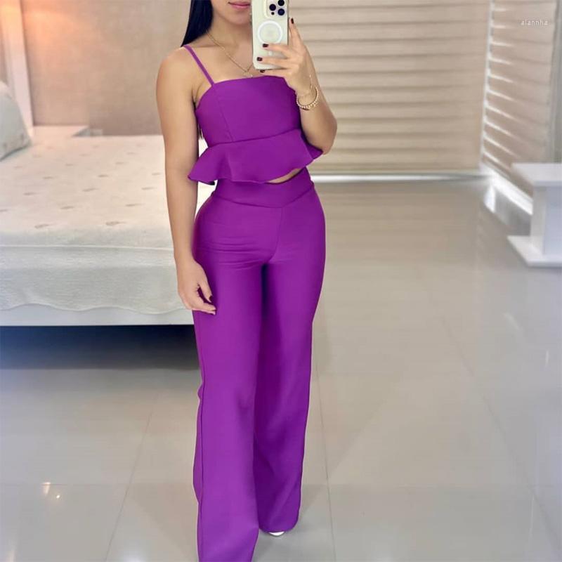 Women' Two Piece Pants Sexy Sleeveless Ruffle Crop Blouse And Long Pant Outfits Women Elegant High Waist Solid Suit Fashion Slim Straight, 03 orange
Women' Two Piece Pants Sexy Sleeveless Ruffle Crop Blouse And Long Pant Outfits Women Elegant High Waist Solid Suit Fashion Slim Straight, 03 orange