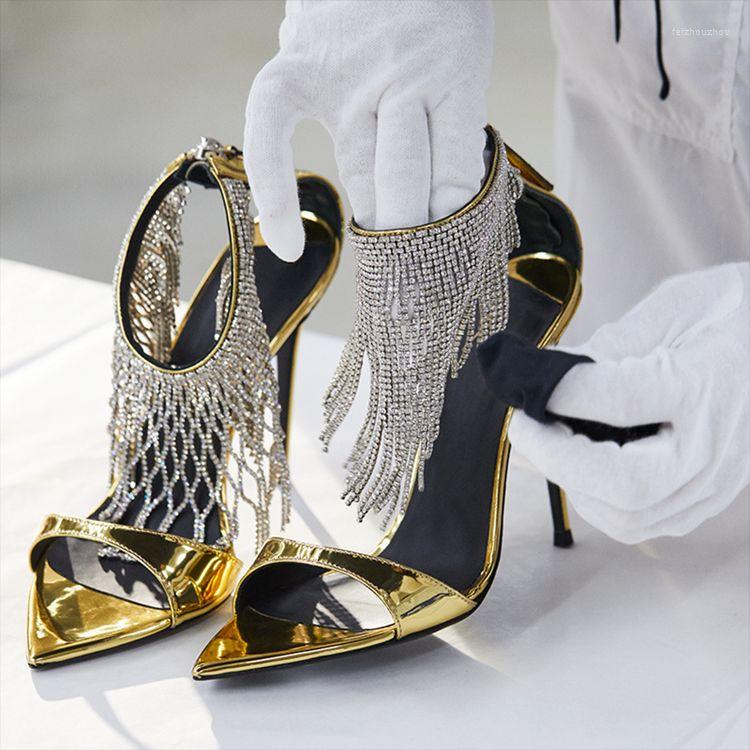 Sandals 2023 Summer Women Gold Luxury Rhinestone High Heels Sandalias Chic Black Crystal Prom Party Pumps Lady Formal, 7.5cm heel height
Sandals 2023 Summer Women Gold Luxury Rhinestone High Heels Sandalias Chic Black Crystal Prom Party Pumps Lady Formal, 7.5cm heel height