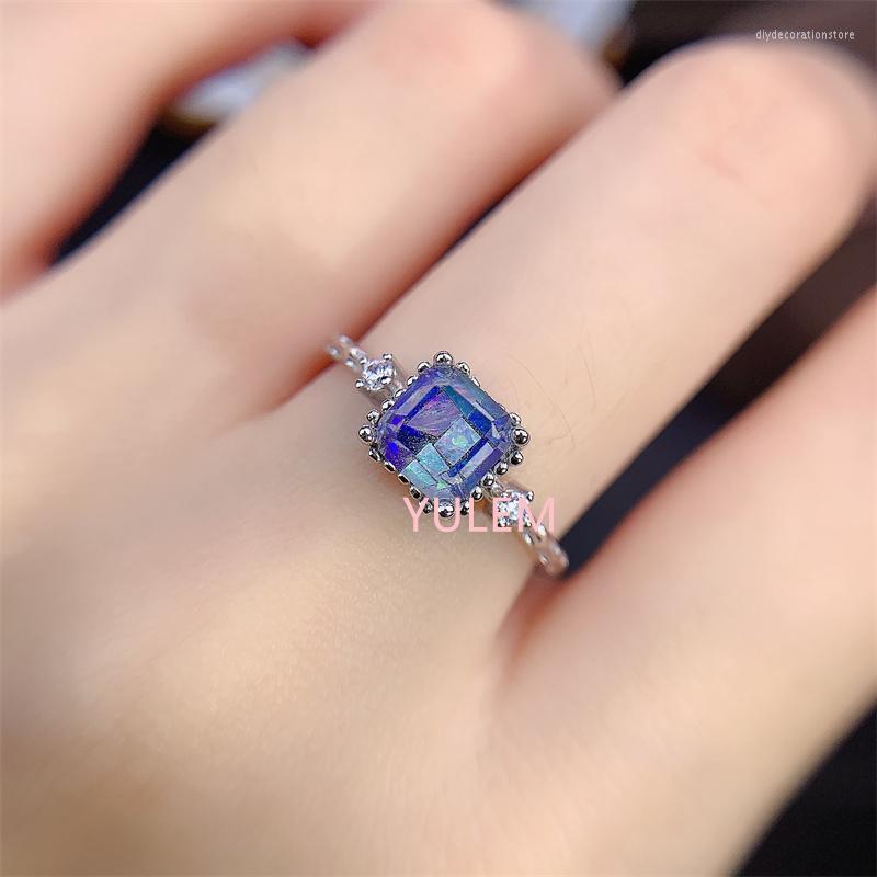Cluster Rings YULEM 925 Sterling Silver Jewlery Choose Australia Opal Square Cut 6x6mm With Beautiful Color
Cluster Rings YULEM 925 Sterling Silver Jewlery Choose Australia Opal Square Cut 6x6mm With Beautiful Color