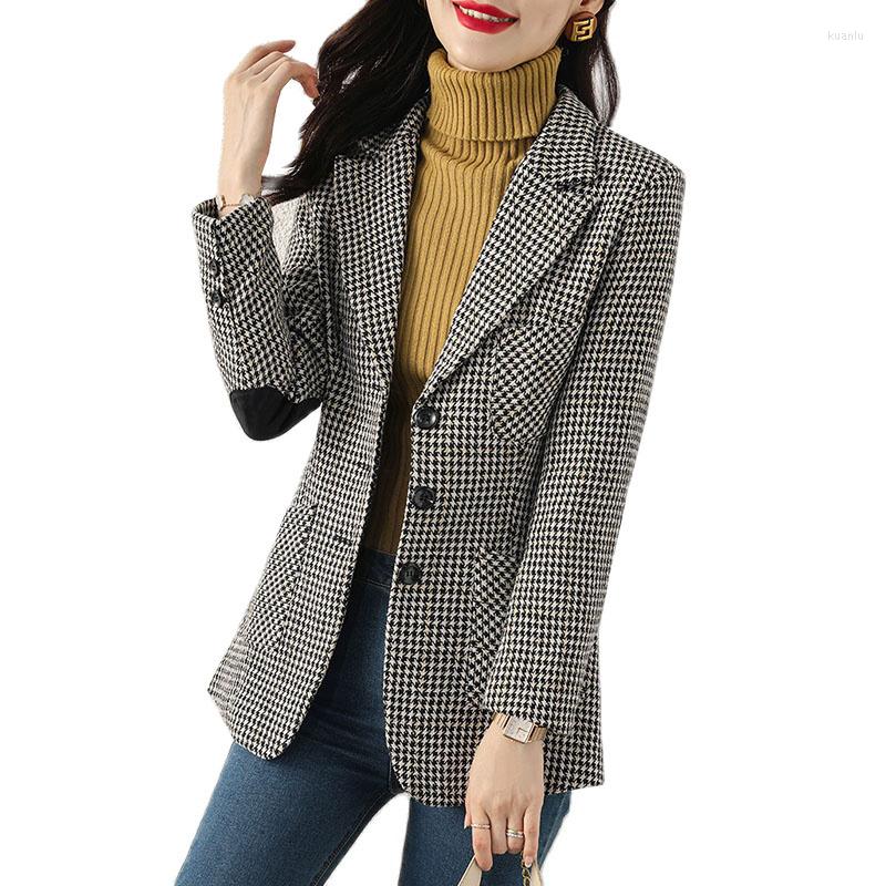 Women' Suits 2023 Women Woolen Suit Jacket Autumn Winter Long Sleeve Ladies Plaid Blazer Female Casual Loose Blazers, Coffee
Women' Suits 2023 Women Woolen Suit Jacket Autumn Winter Long Sleeve Ladies Plaid Blazer Female Casual Loose Blazers, Coffee