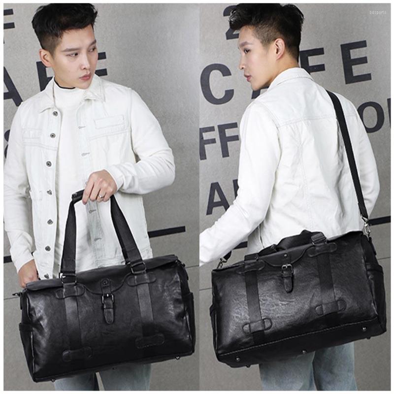 Outdoor Bags Fitness PU Leather Bag For Sport Men Women Large Capacity Camping Training Gym Yoga Totes Handbag, Black
Outdoor Bags Fitness PU Leather Bag For Sport Men Women Large Capacity Camping Training Gym Yoga Totes Handbag, Black