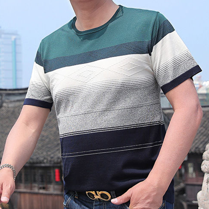 Men's T-Shirts Men T-shirt Summer Round Neck T-shirt Short Sleeve Round Striped Plus Size Loose Pullover Casual Vacation Party 230313, Dx608gray
Men's T-Shirts Men T-shirt Summer Round Neck T-shirt Short Sleeve Round Striped Plus Size Loose Pullover Casual Vacation Party 230313, Dx608gray