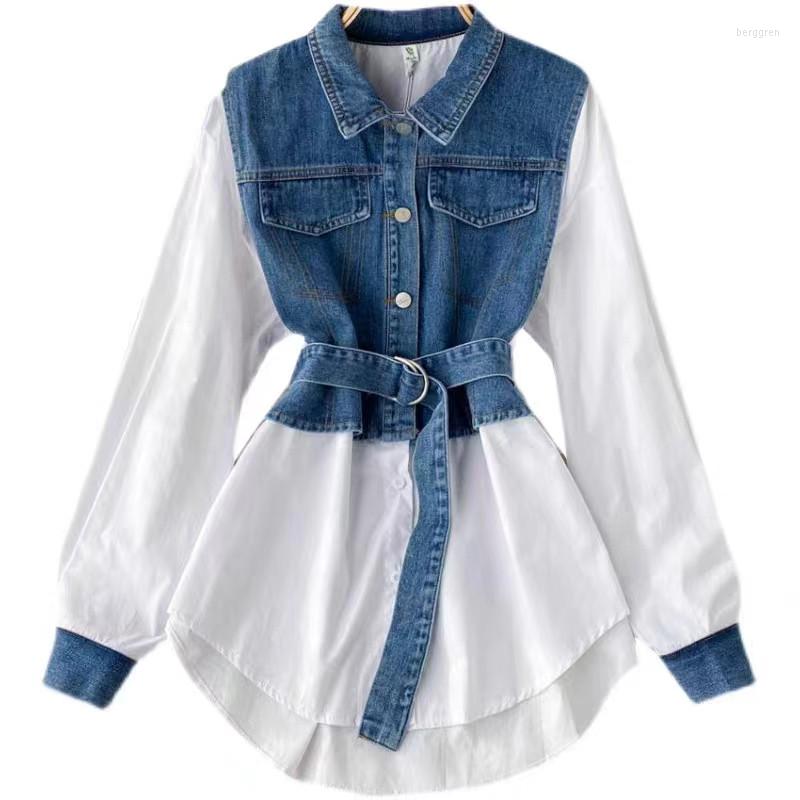 Women's Blouses SuperAen Korean Style Denim Fake Two-piece Long-sleeved Shirt Design High Waist Fashion Chic Top Shirts, Orange
Women's Blouses SuperAen Korean Style Denim Fake Two-piece Long-sleeved Shirt Design High Waist Fashion Chic Top Shirts, Orange