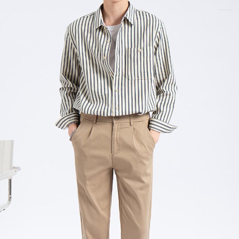 Men's Casual Shirts Fashion Vertical Striped Men's Long-sleeved Shirt Spring And Autumn Lapel Single-breasted Cardigan, Black
Men's Casual Shirts Fashion Vertical Striped Men's Long-sleeved Shirt Spring And Autumn Lapel Single-breasted Cardigan, Black