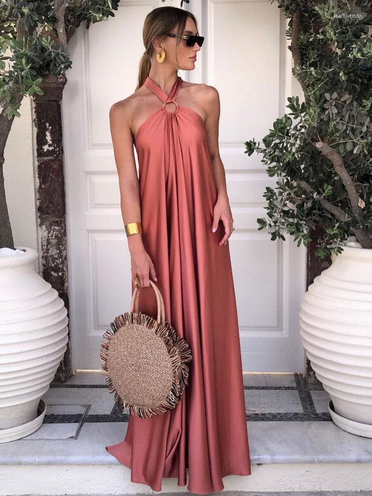 Casual Dresses Satin Maxi For Women 2023 Summer Sleeveless Sexy Robe Bohemian Beach Wear Loose Fit Hater Long Dress Vestidos De Mujer, Blue
Casual Dresses Satin Maxi For Women 2023 Summer Sleeveless Sexy Robe Bohemian Beach Wear Loose Fit Hater Long Dress Vestidos De Mujer, Blue