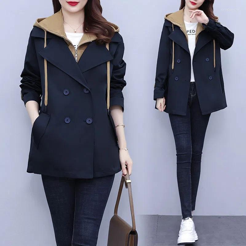 Women's Trench Coats Spring Autumn Splicing Coat Women 2023 Mid Long Zipper Hooded Overcoat Windbreaker Female Outerwear, Purplish blue
Women's Trench Coats Spring Autumn Splicing Coat Women 2023 Mid Long Zipper Hooded Overcoat Windbreaker Female Outerwear, Purplish blue