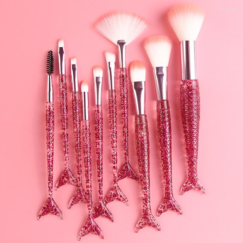 Makeup Brushes 10pcs Red Mermaid Set Eyeshadow Blush Foundation Brush Lip Crystal Diamond Make Up Kits Maquiagem
Makeup Brushes 10pcs Red Mermaid Set Eyeshadow Blush Foundation Brush Lip Crystal Diamond Make Up Kits Maquiagem