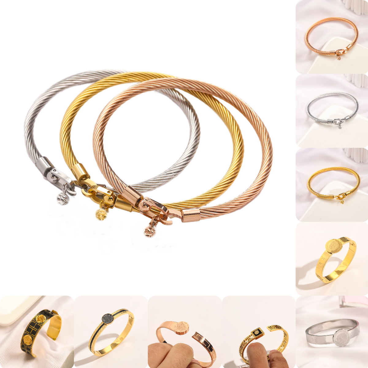 2023 Classical Designer Bangles Initial V Letter Open Bracelet Banshee Medusa Head Titanium Steel Hollow Out Bangle Birthday Festive Engagement Gift Jewelry MB6 ---09 
2023 Classical Designer Bangles Initial V Letter Open Bracelet Banshee Medusa Head Titanium Steel Hollow Out Bangle Birthday Festive Engagement Gift Jewelry MB6 ---09