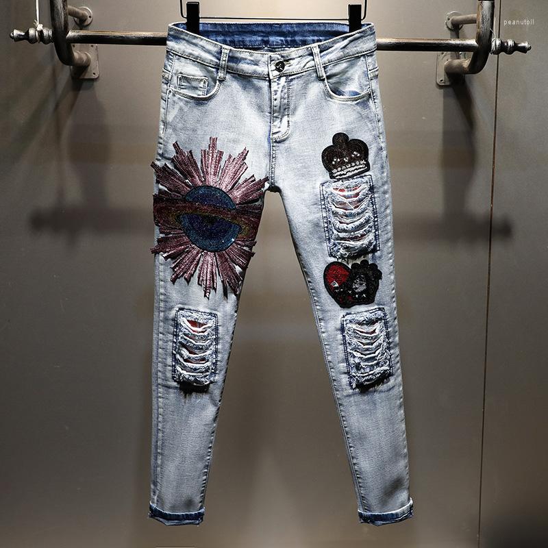 Women's Jeans European 2023 Spring And Summer Embroidered Planet Women's Hole High Waist Thin All-match Pants, Light blue
Women's Jeans European 2023 Spring And Summer Embroidered Planet Women's Hole High Waist Thin All-match Pants, Light blue