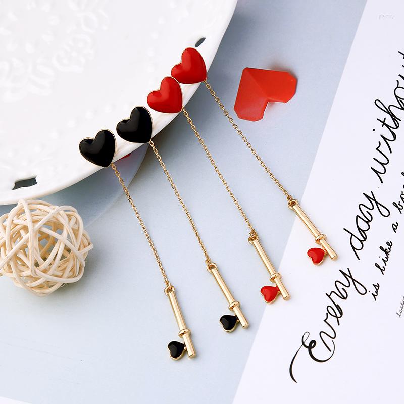 Dangle Earrings Kissme Exquisite Black&Red Enamel Little Heart Key Drop For Women Gifts Gold Color Long Chain Accessory
Dangle Earrings Kissme Exquisite Black&Red Enamel Little Heart Key Drop For Women Gifts Gold Color Long Chain Accessory