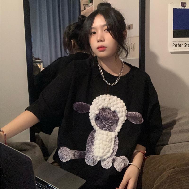 Women's T Shirts Female Korean Harajuku Loose Cartoon Embroidery Ins Retro Tshirt Women's T-shirts Tops Japanese Kawaii Ulzzang Clothes, Black
Women's T Shirts Female Korean Harajuku Loose Cartoon Embroidery Ins Retro Tshirt Women's T-shirts Tops Japanese Kawaii Ulzzang Clothes, Black