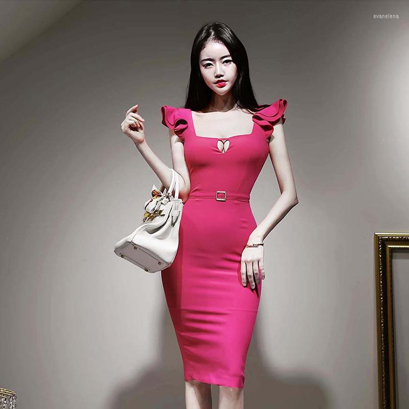 Casual Dresses Arrival Fashion Pencil Dress Women Elegant Summer Sexy Tank Temperament Ruffle Square Collar Party Bodycon, Red
Casual Dresses Arrival Fashion Pencil Dress Women Elegant Summer Sexy Tank Temperament Ruffle Square Collar Party Bodycon, Red