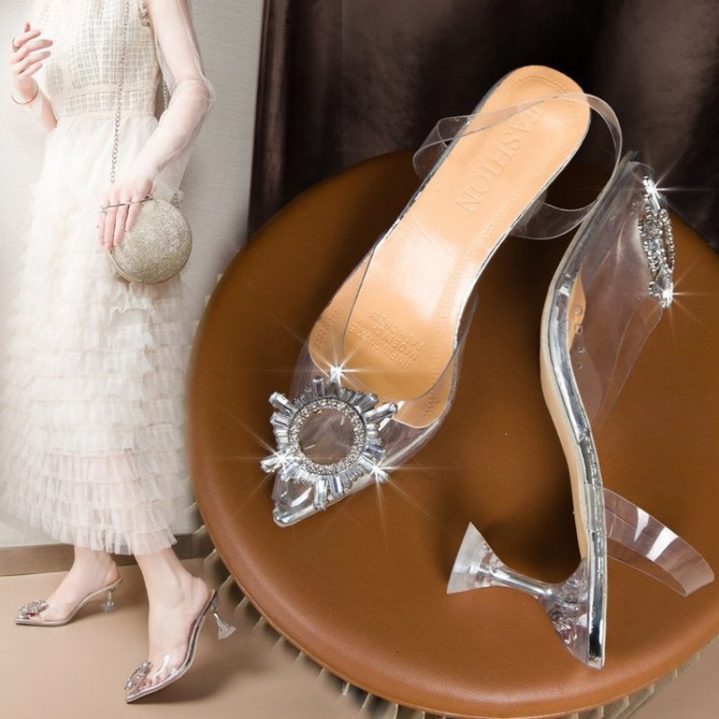 Sandals Women's Clear Heels Shoes Summer Fashion Comfortable Elegant Stiletto Heels Casual Ladies Pumps Luxury Party Shoes 230313, Sliver-9cm
Sandals Women's Clear Heels Shoes Summer Fashion Comfortable Elegant Stiletto Heels Casual Ladies Pumps Luxury Party Shoes 230313, Sliver-9cm