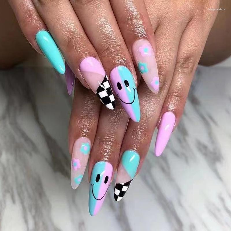 False Nails Detachable Almond Wearable French Lattice Fake With Design Double Color Full Cover Nail Tips Press On, A1m
False Nails Detachable Almond Wearable French Lattice Fake With Design Double Color Full Cover Nail Tips Press On, A1m