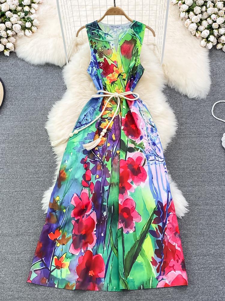 Casual Dresses ZCWXM Bohemian Summer Beach Floral Long Dress Women Sexy Tank High Waist Sleeveless Boho Pleated Maxi Vestidos Midi, Black
Casual Dresses ZCWXM Bohemian Summer Beach Floral Long Dress Women Sexy Tank High Waist Sleeveless Boho Pleated Maxi Vestidos Midi, Black