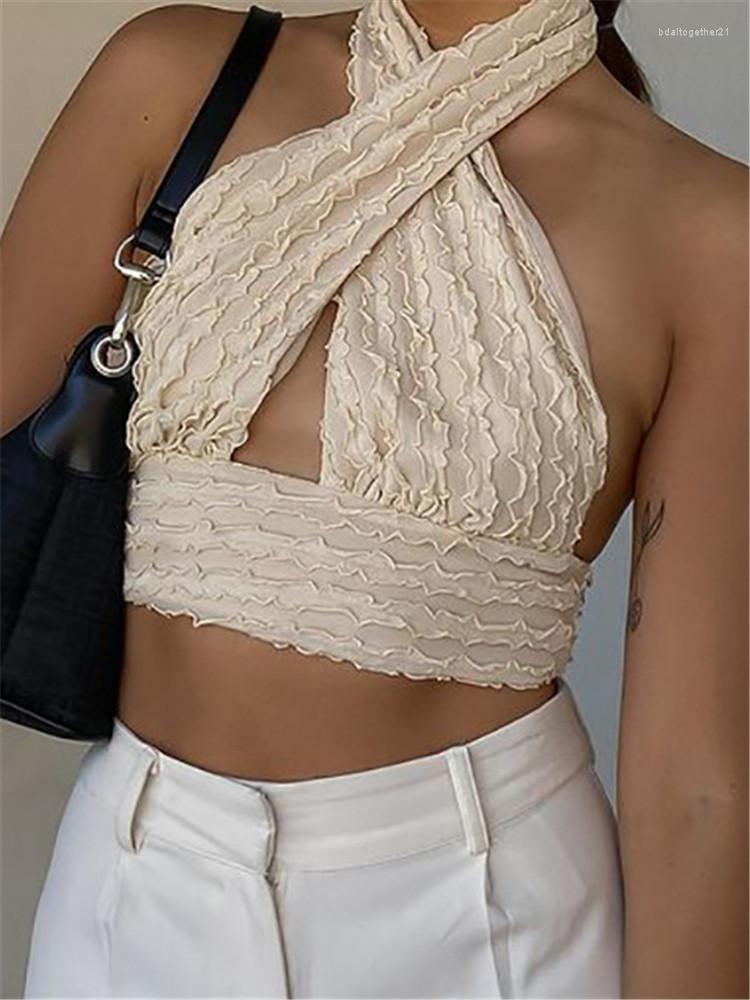 Women' Tanks 2023 Women Halter Backless Bodycon Knit Top Summer Sleeveless Off Shoulder Knitted Crop Sexy Blue Green White Tank Stree, Beige
Women' Tanks 2023 Women Halter Backless Bodycon Knit Top Summer Sleeveless Off Shoulder Knitted Crop Sexy Blue Green White Tank Stree, Beige