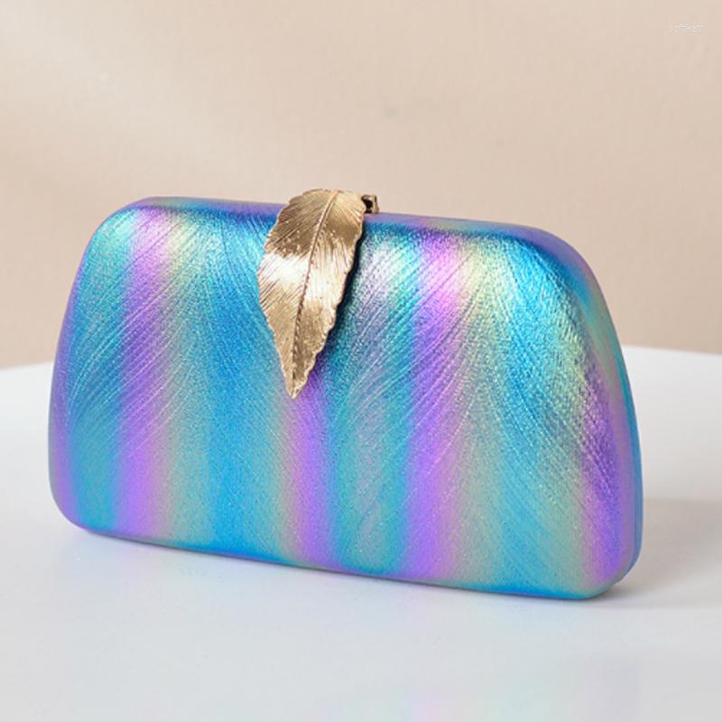 Evening Bags Luxury Design Leaf Dinner Bag Cosmetics Mobile Phone Storage Chain Strip Gradient Hand Shoulder
Evening Bags Luxury Design Leaf Dinner Bag Cosmetics Mobile Phone Storage Chain Strip Gradient Hand Shoulder