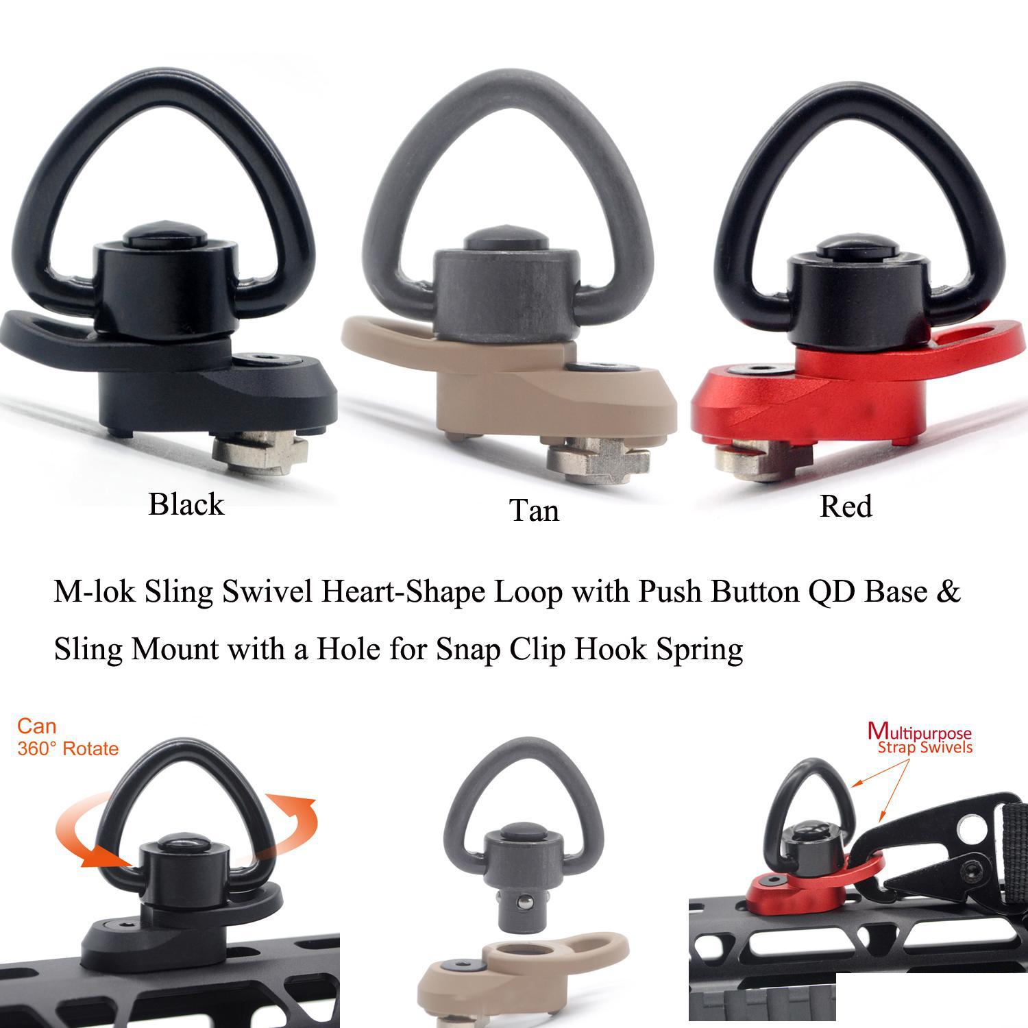 Others Tactical Accessories Mlok Sling Swivel Set Heartshape Loop Qd Quick Detach Base A Hole For Snap Clip Hook Springblack/Red/Tan Dhxfc, Customize
Others Tactical Accessories Mlok Sling Swivel Set Heartshape Loop Qd Quick Detach Base A Hole For Snap Clip Hook Springblack/Red/Tan Dhxfc, Customize