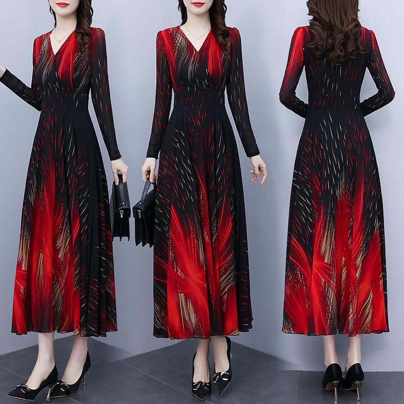 Casual Dresses Women's Dress Fall Loose Printing Fashion Long Sleeves V-Neck Female Clothing Movafag, Blue
Casual Dresses Women's Dress Fall Loose Printing Fashion Long Sleeves V-Neck Female Clothing Movafag, Blue